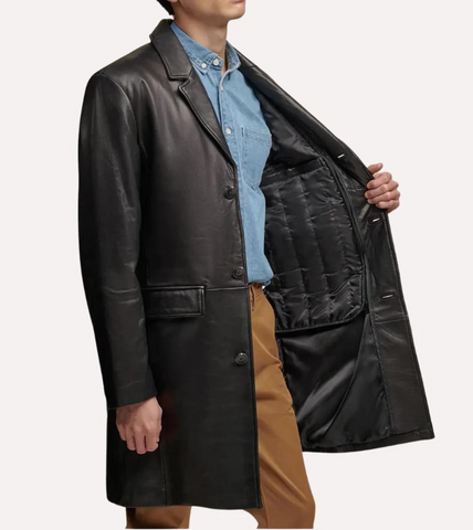  Men's Leather Coat