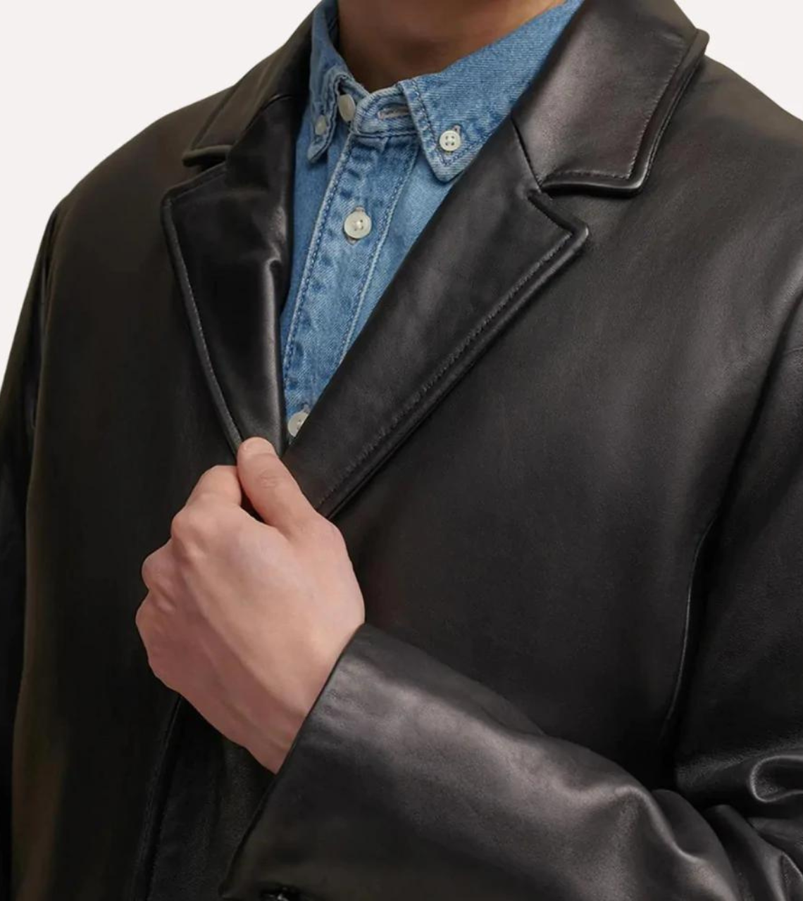 Soltau Men's Leather Coat Collar