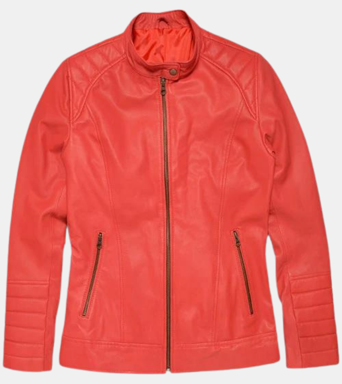 Women's Red Leather Jacket