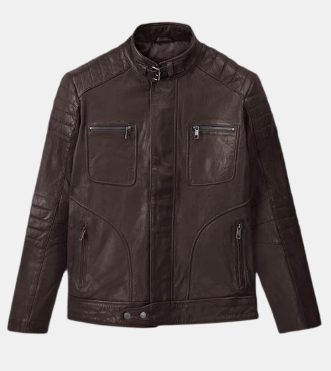 Lorenzo Men's Brown Quilted Leather Jacket