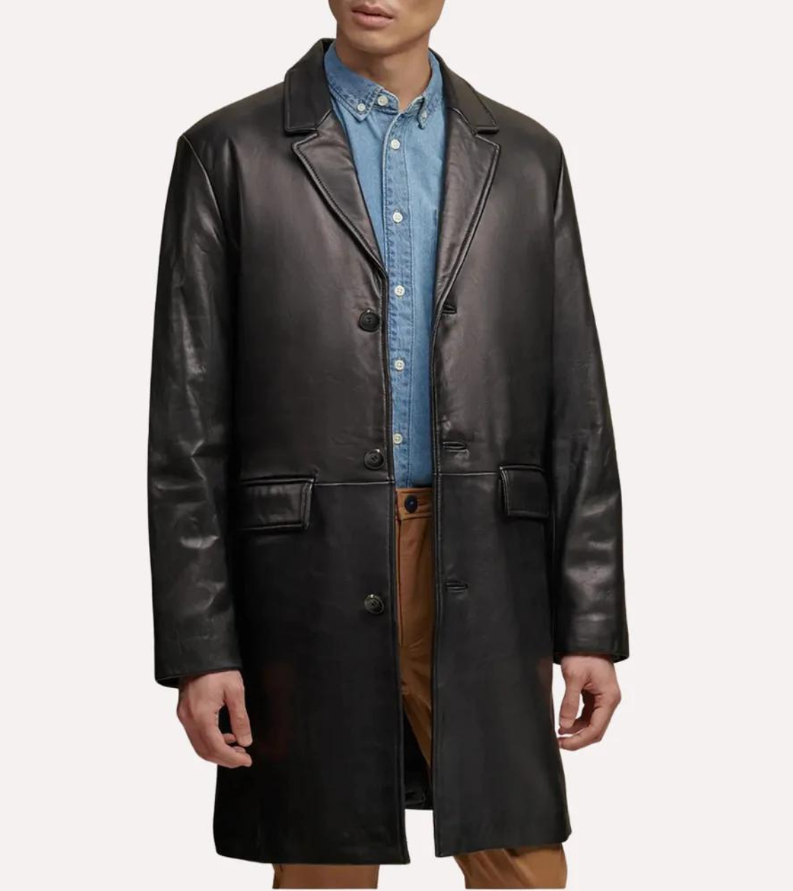 Soltau Leather Coat For Men's