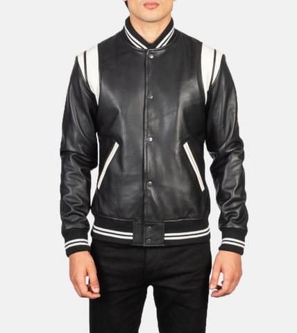 Varsity Bomber Leather Jacket