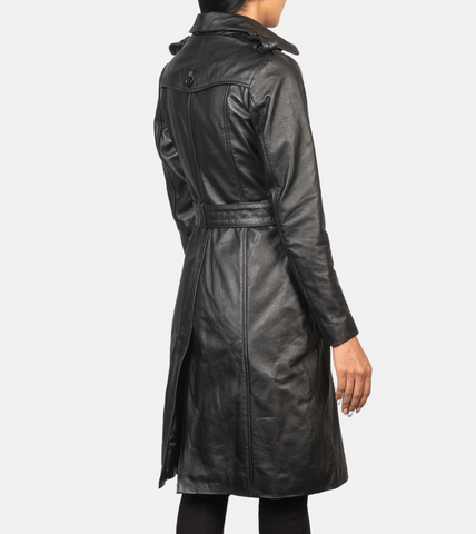 Alice Double Breasted Leather Coat