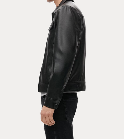  Voguish Black Leather Jacket For Men's 