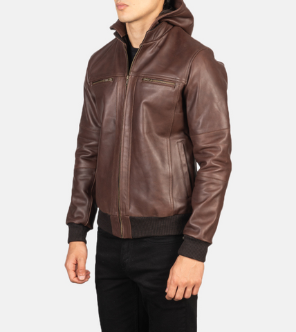  Leather Bomber Jacket