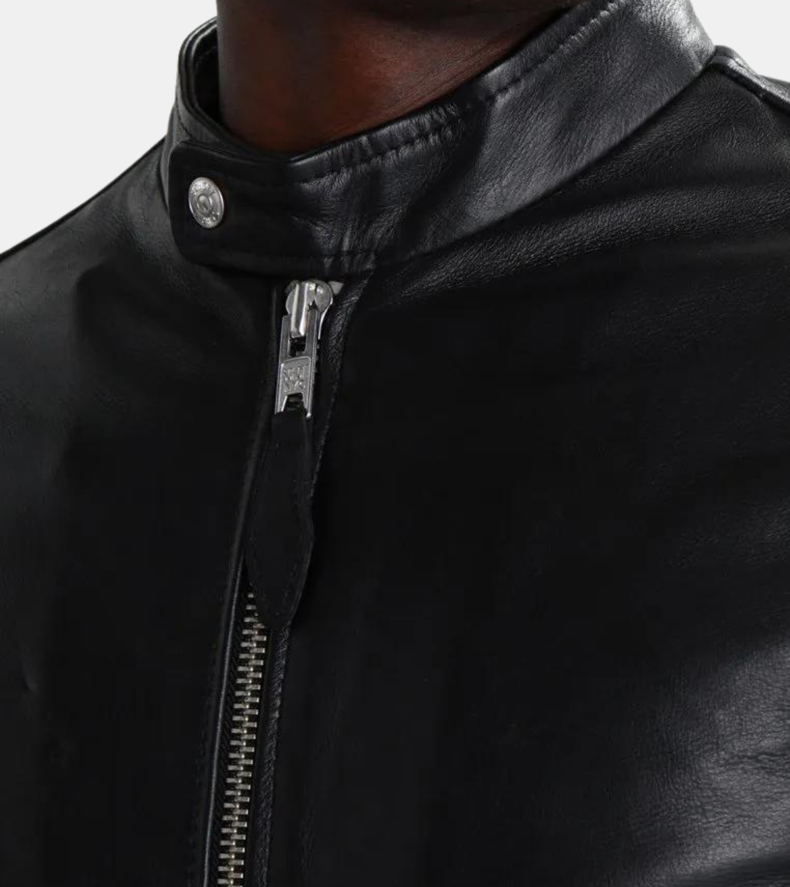 Caravan Black Biker Leather Jacket