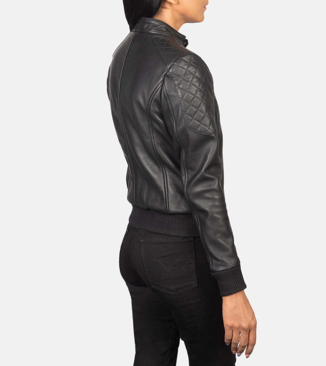  Tomachi Black Women's Leather Jacket Back