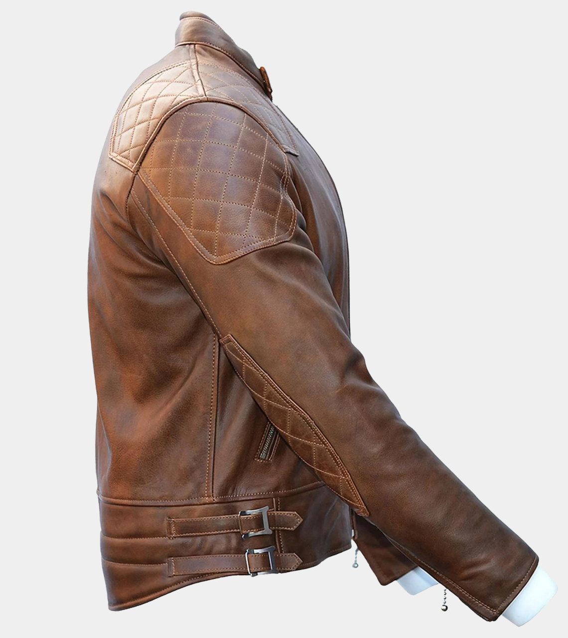 Mighty Armoured Distressed Leather Jacket For Men's 