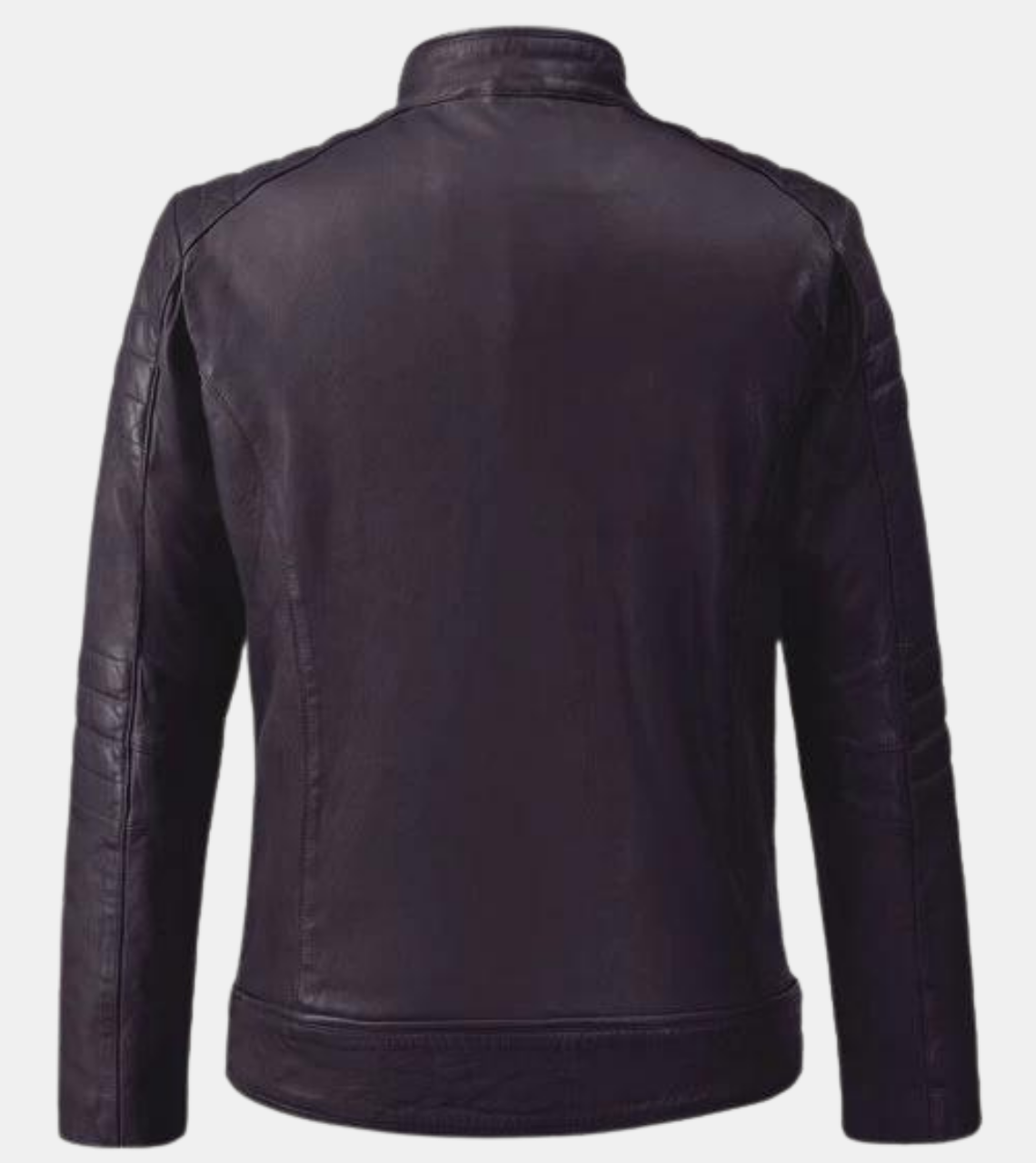 Lorenzo Men's Violet Quilted Leather Jacket Back