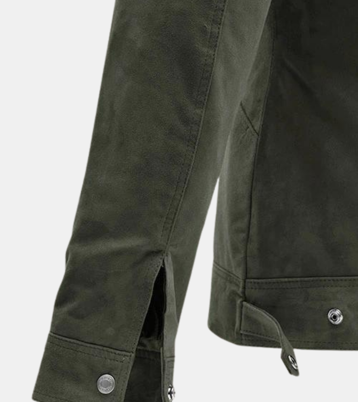 Fedele Green Suede Leather Jacket For Men's