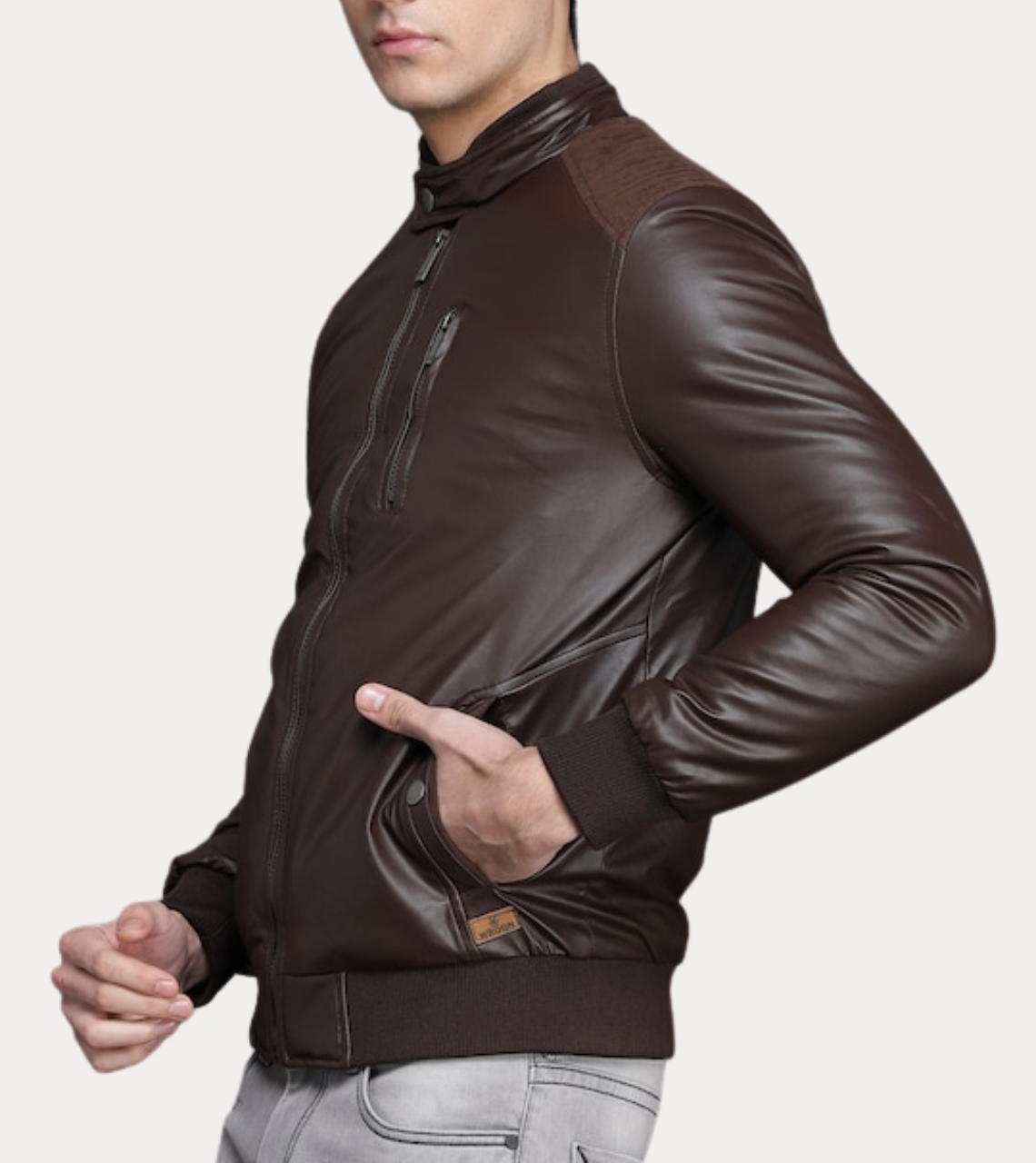  Men's Biker Leather Jacket