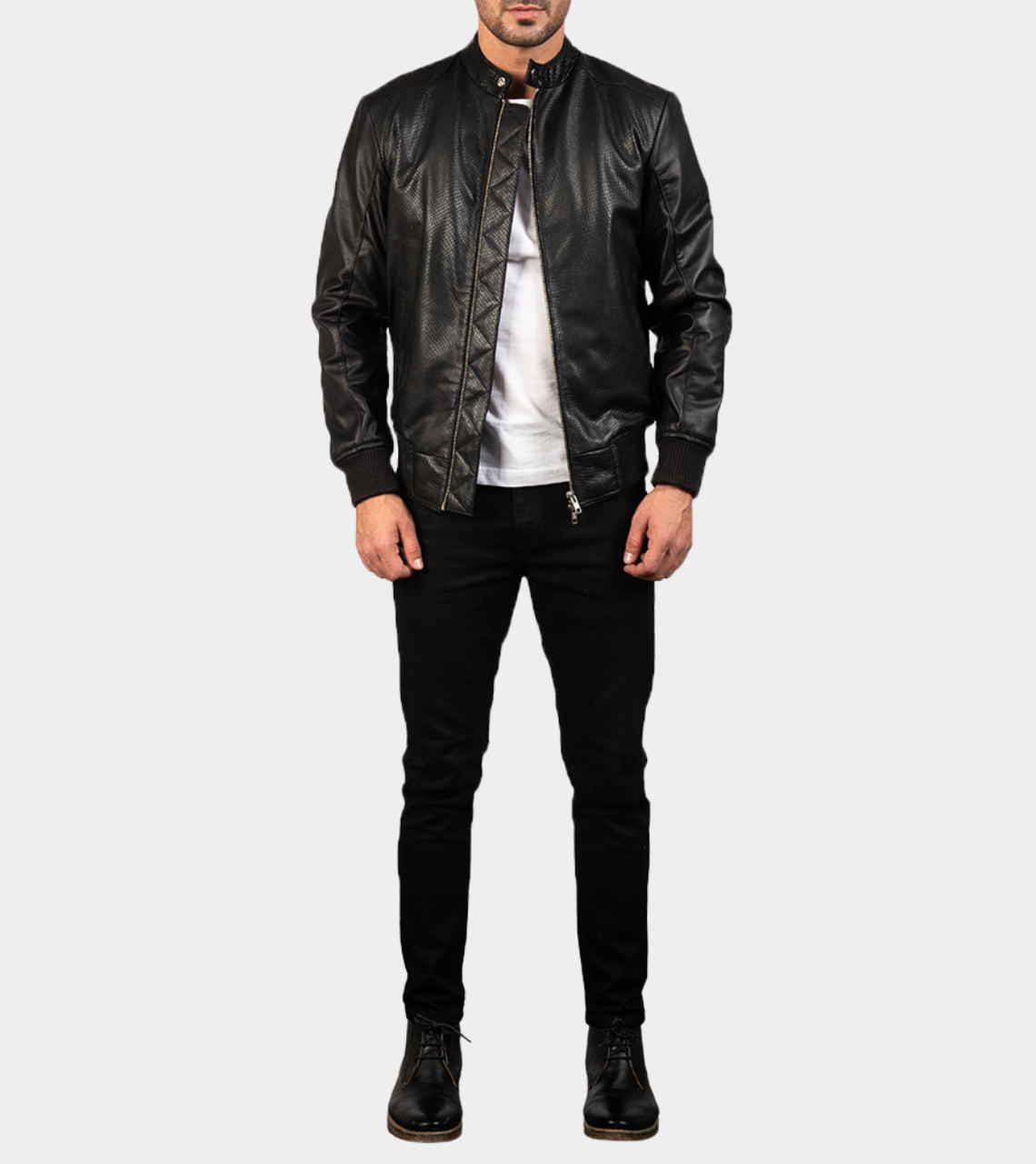 Leather Bomber Jacket