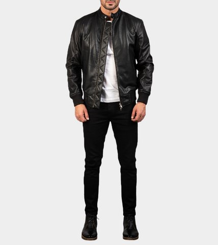 Leather Bomber Jacket