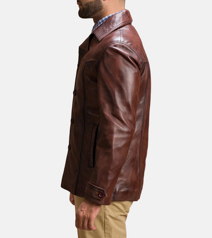 Antarctic Men's Distressed Leather Jacket