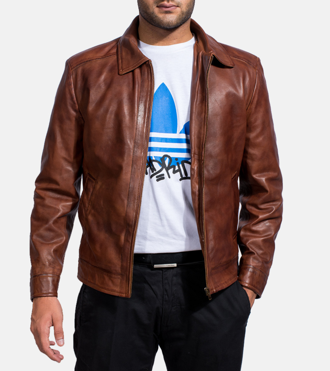 Wick Inspired Brown Men's Leather Jacket
