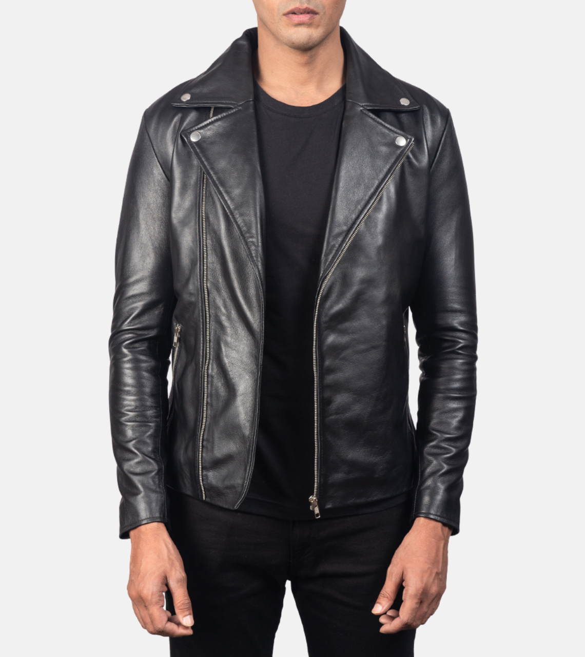  Peninsula Biker Leather Jacket 