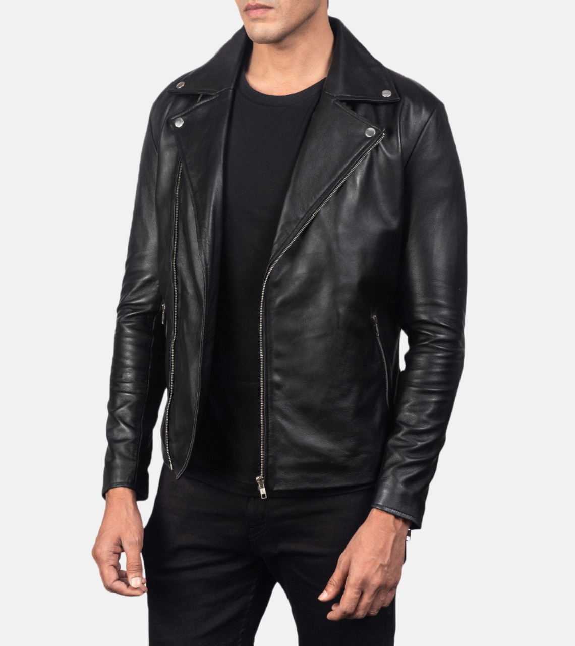  Peninsula Men's Biker Leather Jacket 