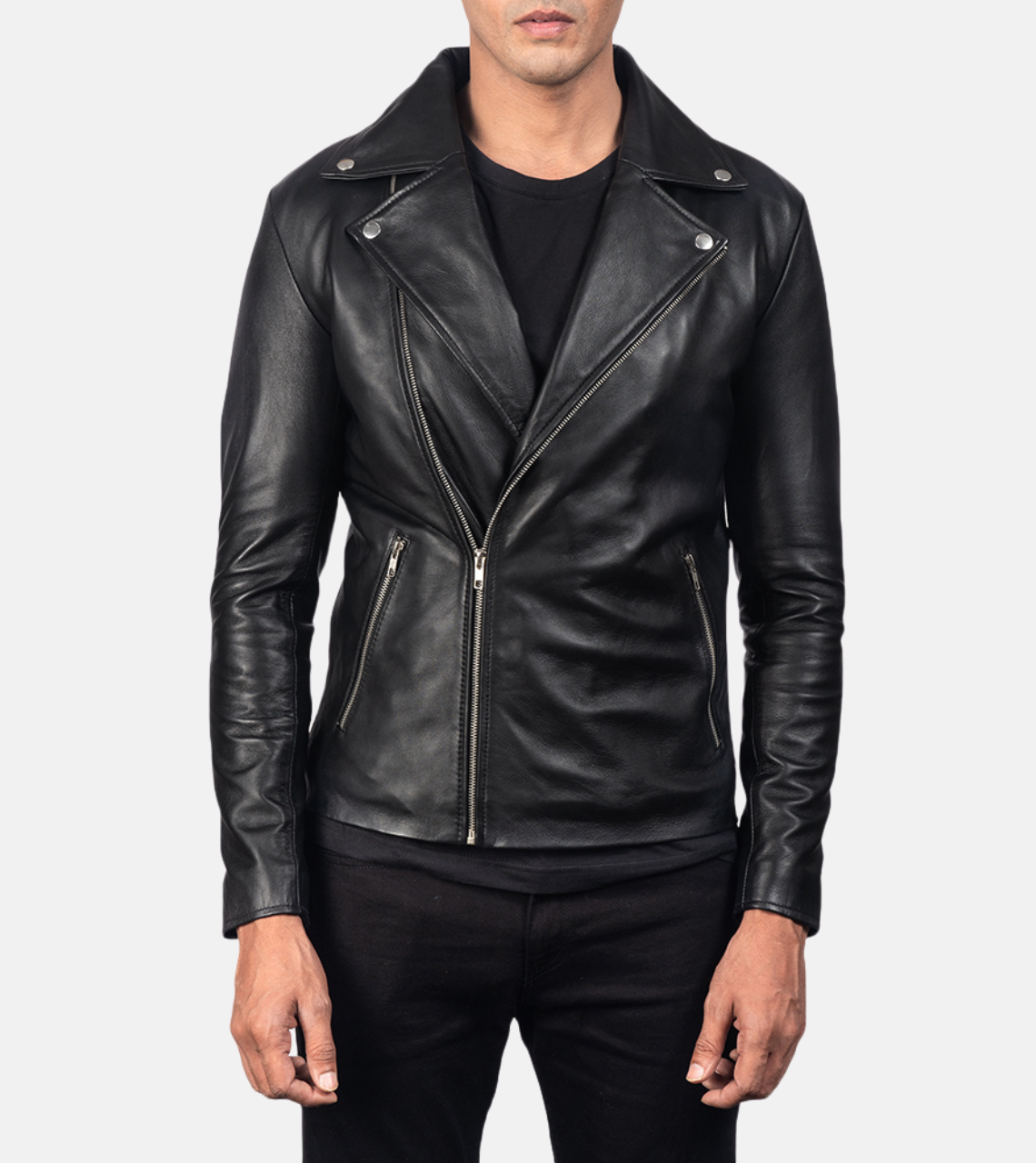  Men's Peninsula Biker Leather Jacket 