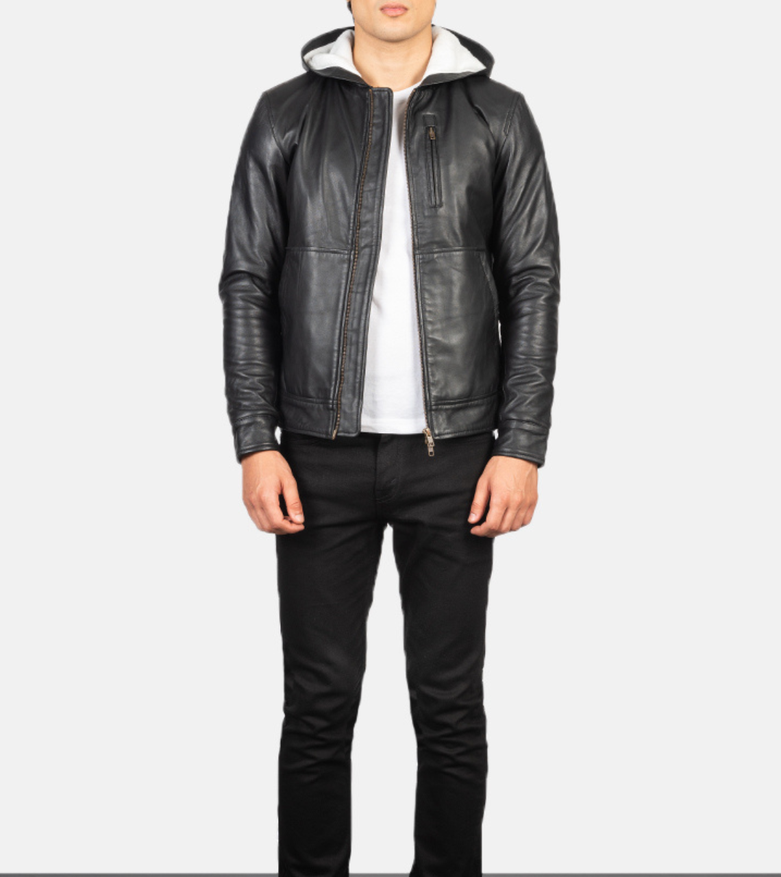 Auckland Hooded Leather Bomber Jacket