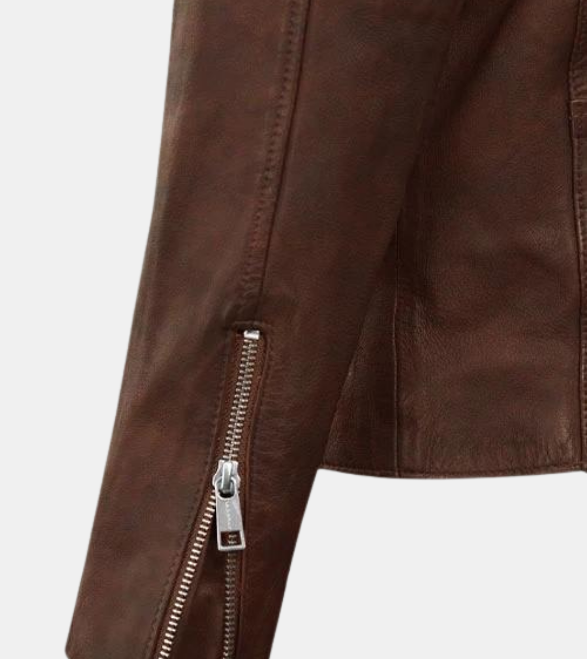 Gespare Men's Bronze Biker's Leather Jacket Cuff