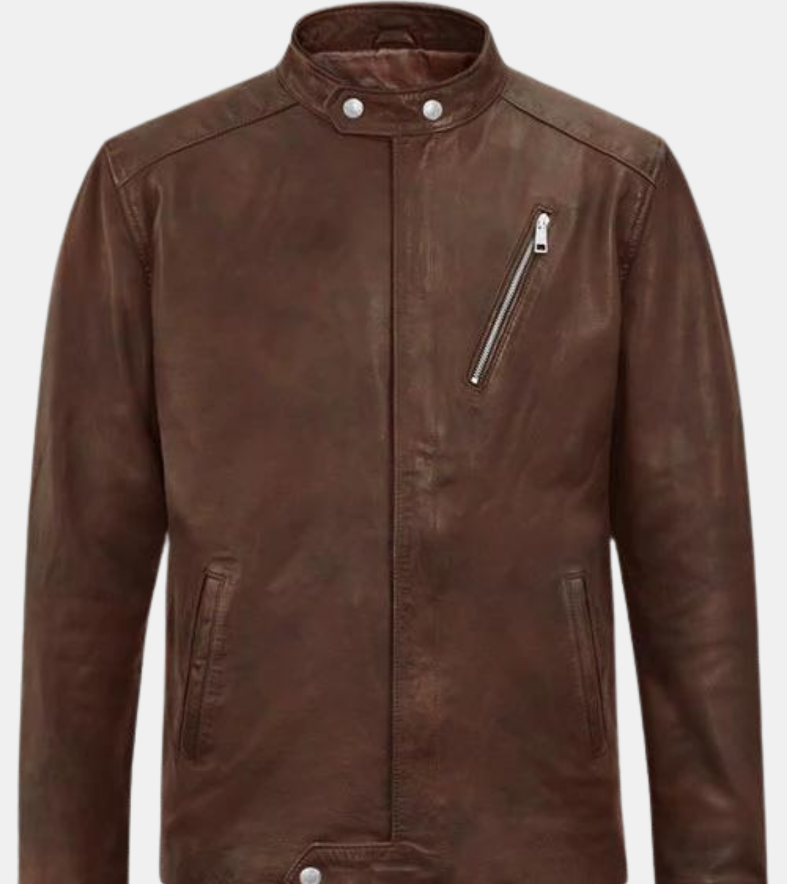 Gespare Men's Bronze Biker's Leather Jacket