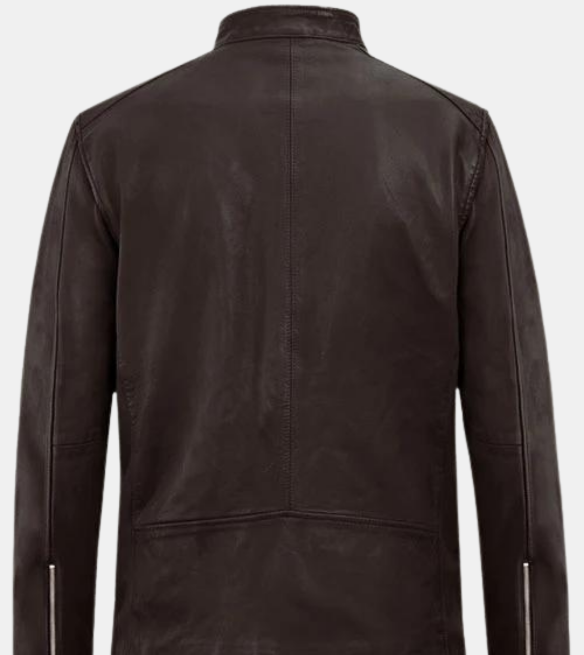  Gespare Men's Brown Biker's Leather Jacket Back