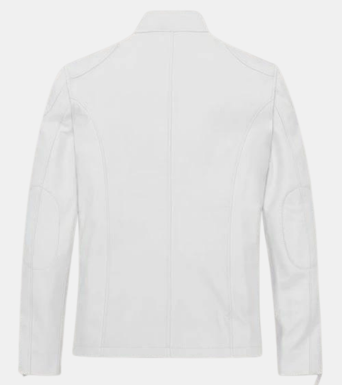  Men's White Leather Jacket