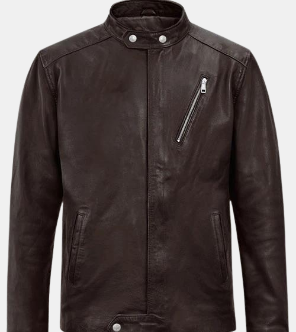Gespare Men's Brown Biker's Leather Jacket