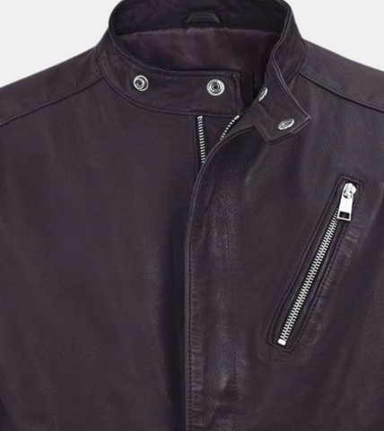  Violet Biker's Leather Jacket