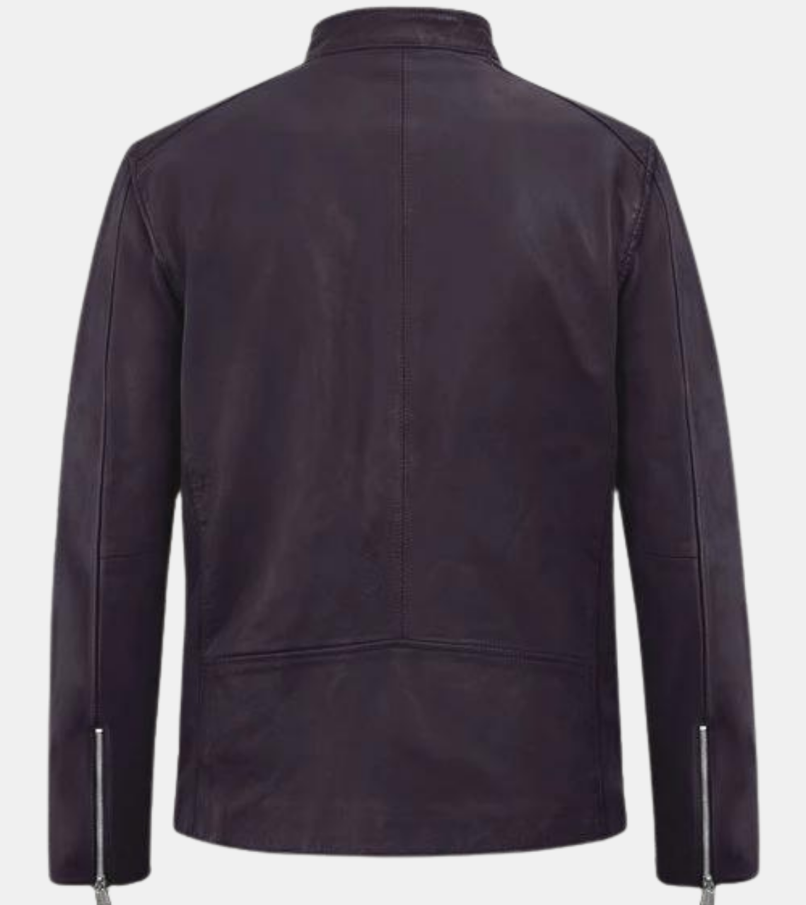  Gespare Men's Violet Biker's Leather Jacket Back