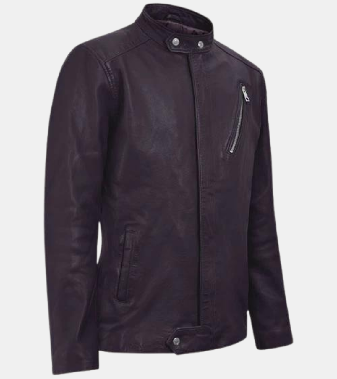 Men's Violet Biker's Leather Jacket