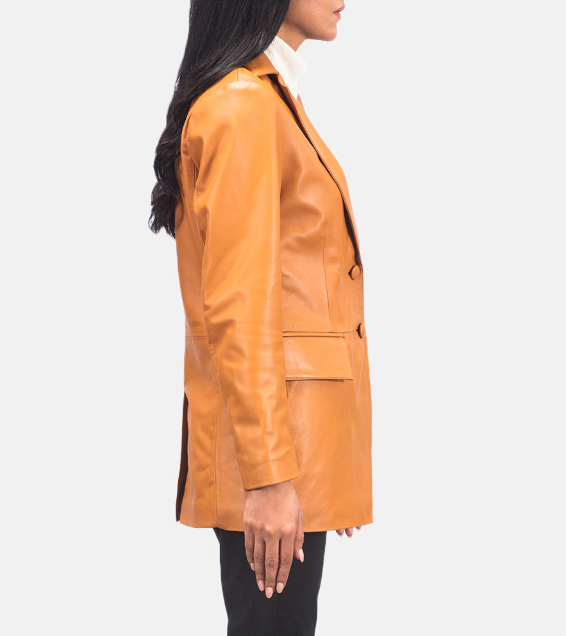 Brown Leather Blazer