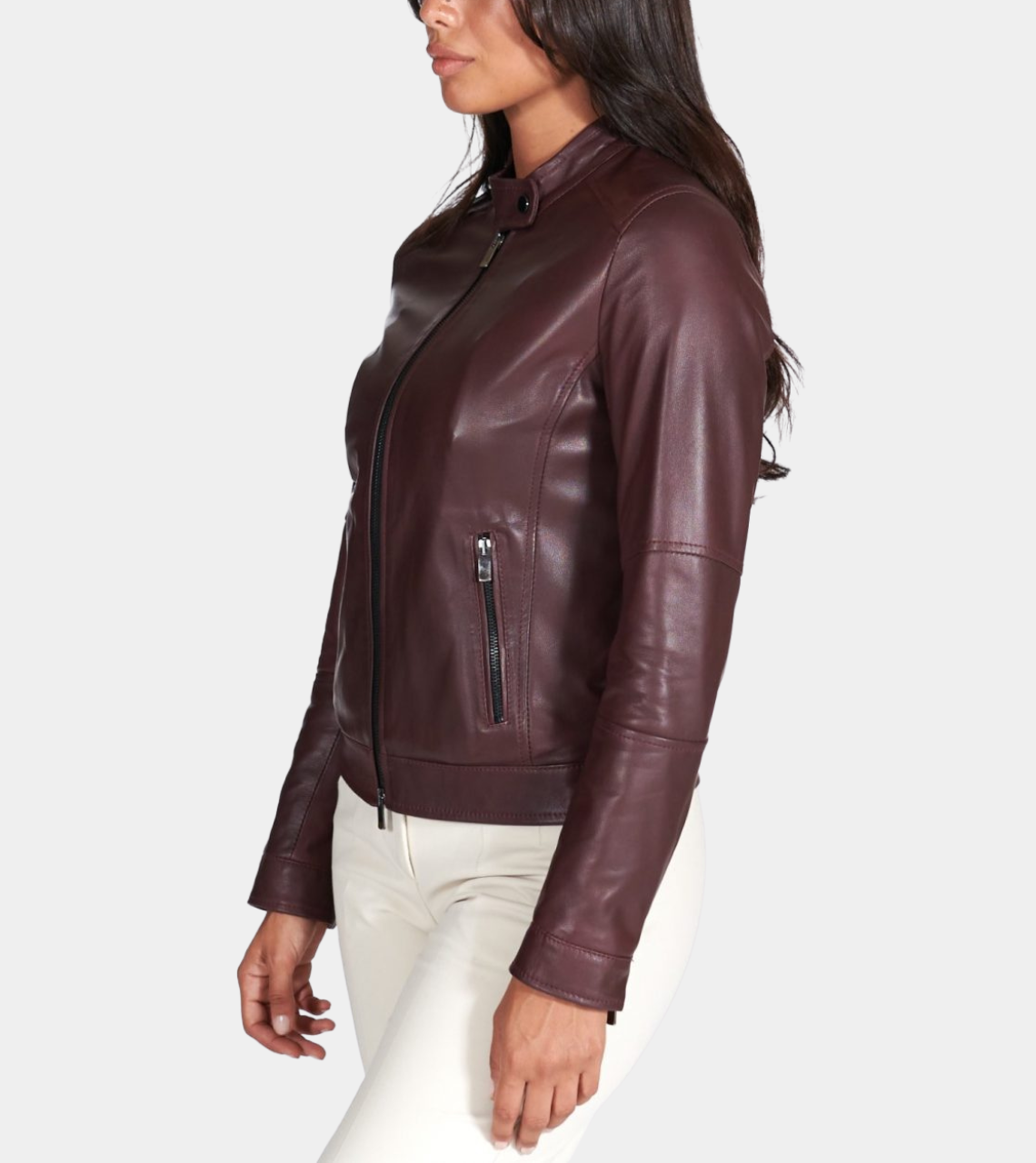  Women's Biker Leather Jacket