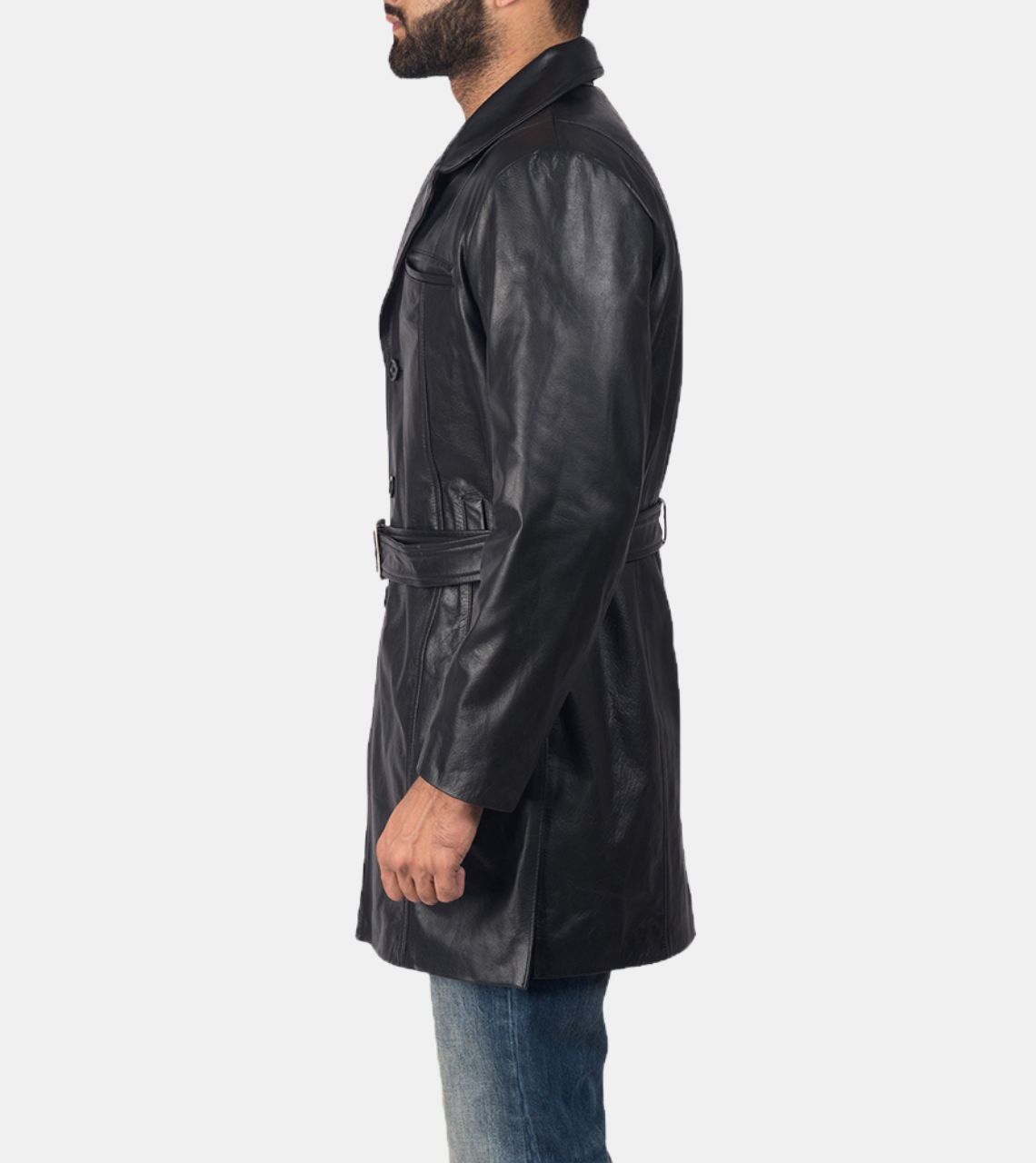 Waxed Leather Coat