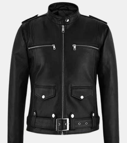 Irvine Women's Black Leather Jacket