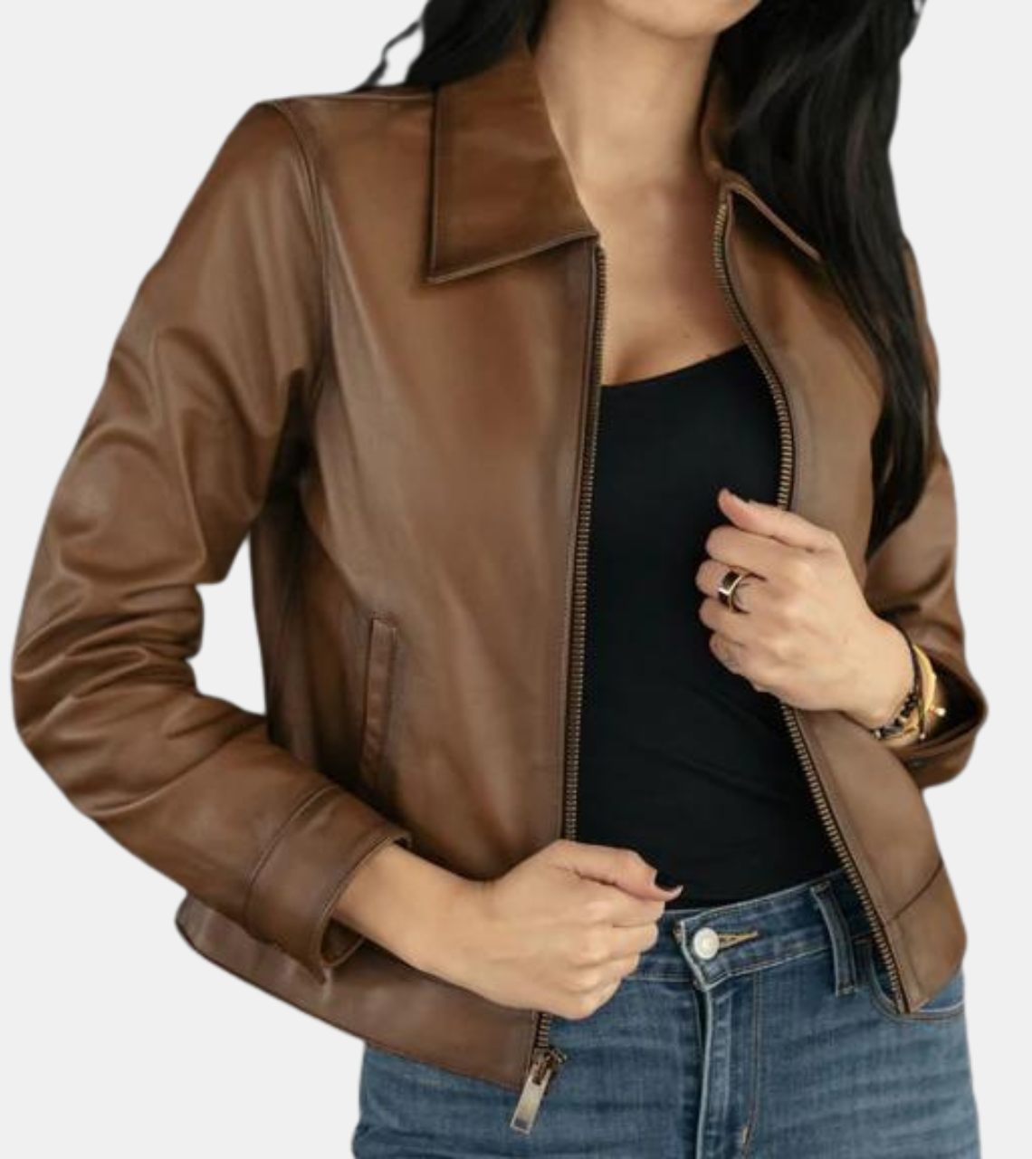 Aerin Women's Brown Leather Jacket