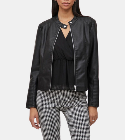 Sianna Women's Black leather Jacket