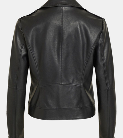  Calix Black Leather Biker Jacket For Women's 