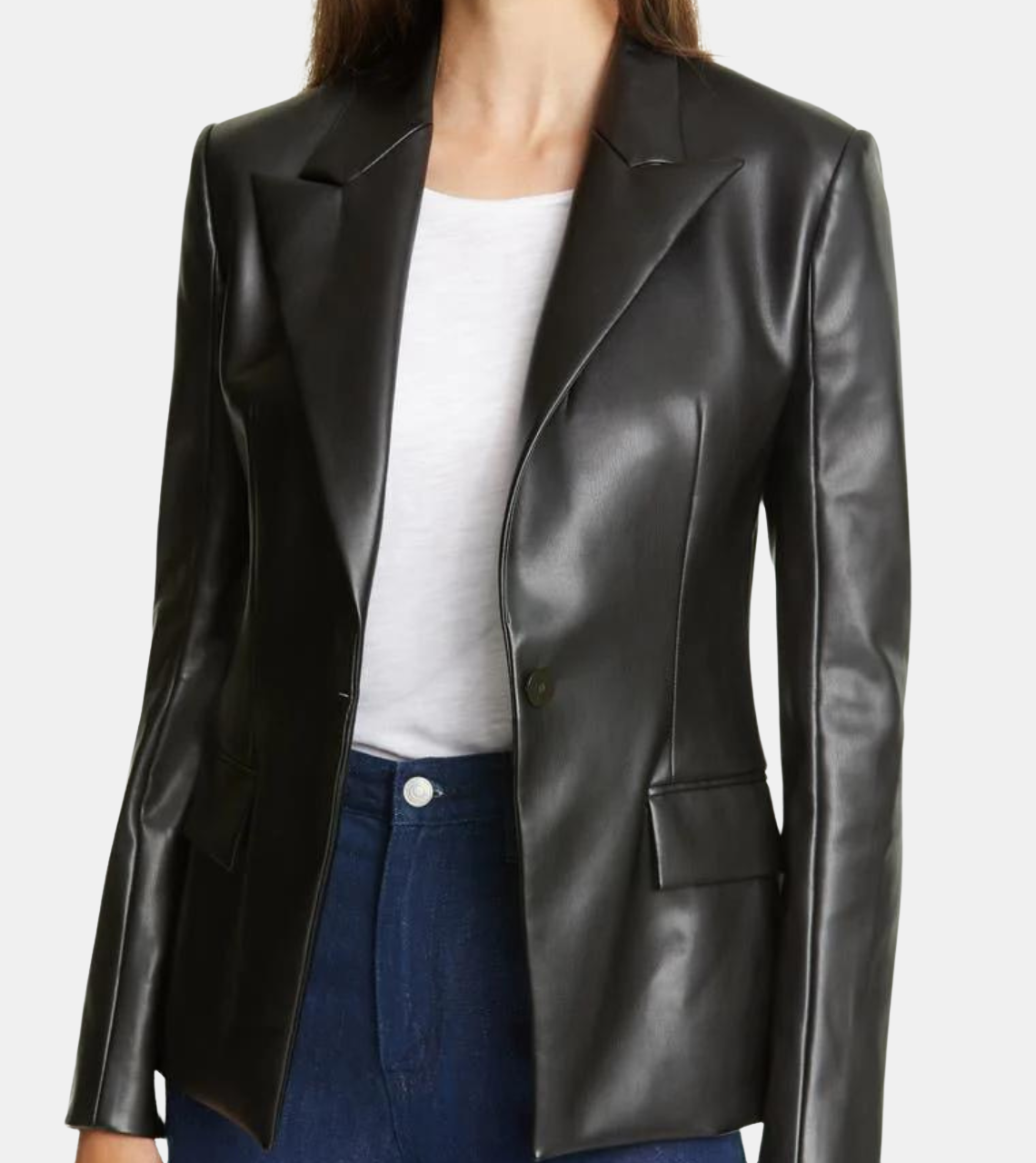 Celine Women's Black Leather Blazer