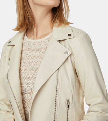  Birch White Leather Jacket