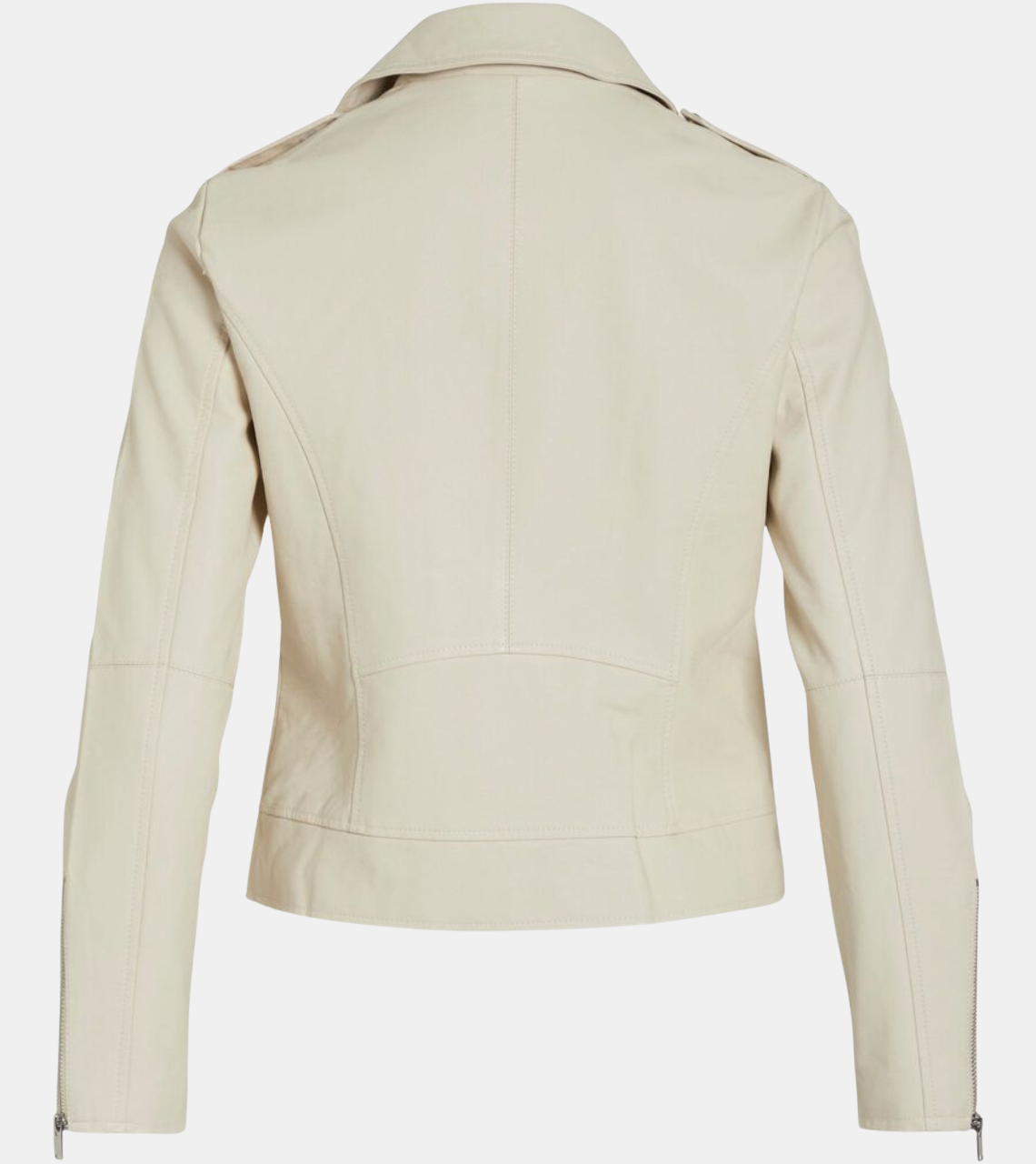 Charlene Birch White Leather Jacket