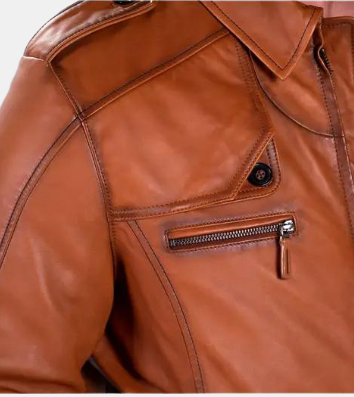  Bronze Leather Aviator Jacket 