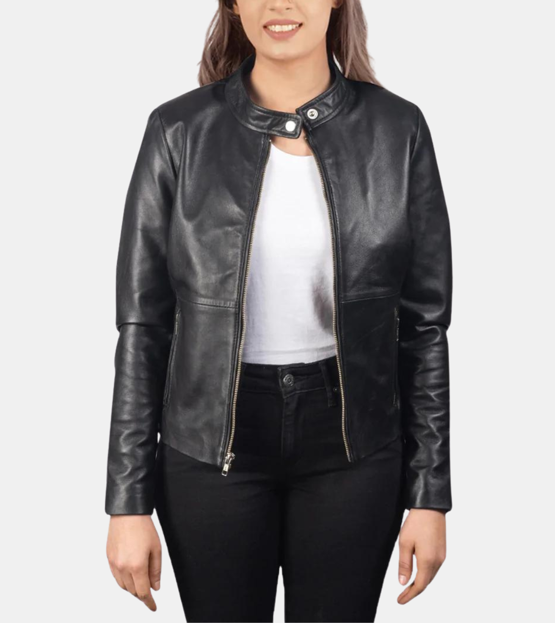 Evane Women's Black Leather Jacket