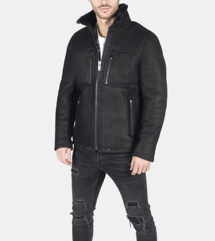 Inogen Men's Black Leather Jacket