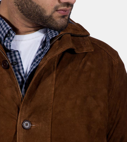  Artagnan Tanned Suede Leather Jacket For Men's