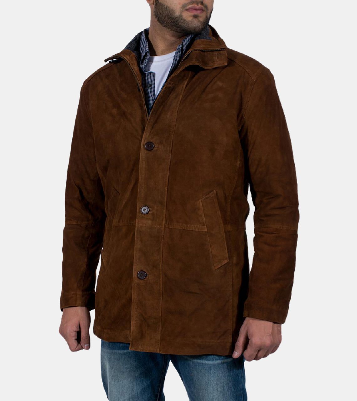 Men's Tanned Suede Leather Jacket 