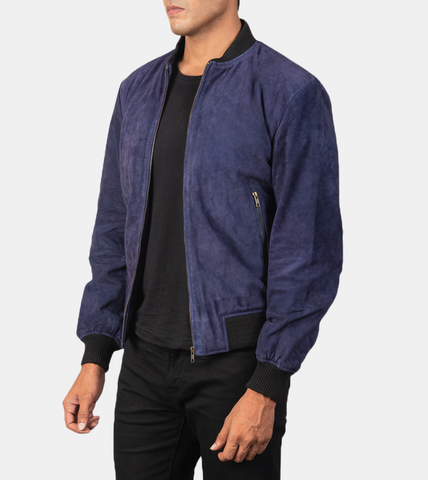 Suede Bomber Leather Jacket