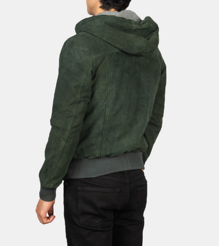  Green Suede Leather Jacket 