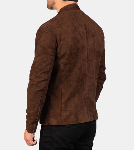 Virgill Men's Brown Suede Leather Jacket