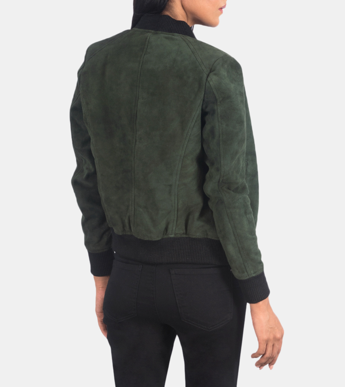  Mint Suede Bomber Leather Jacket 